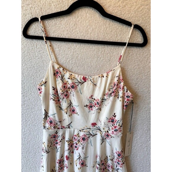 Nine Britton Leslie Dress Women's Small Ivory‎ Floral Fit Flare Sleeveless Soft - Picture 6 of 13